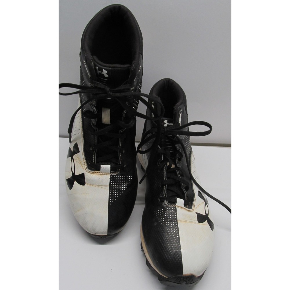 Under Armour Renegade Football Cleats 1289762-011 Black & White Size 10.5 (2565)